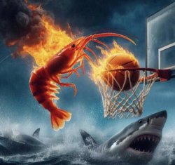 Shrimp basketball Meme Template