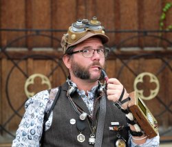 Posh Steampunk man with pipe Meme Template