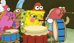 spongebob band drums percussion Meme Template