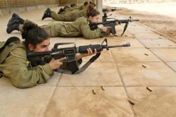 women female IDF military shooting range rifles defense Meme Template