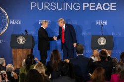 trump and putin shake hands Meme Template