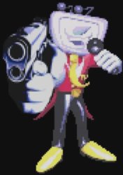 tenna with a gun Meme Template