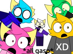 TKF cast gasping Meme Template