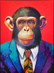 Monkey in a Suit Meme Template