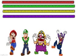 Mario bros scared Meme Template