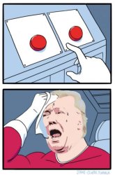 Two button Trump Meme Template