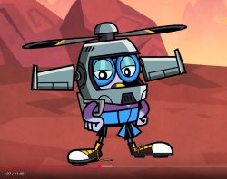 Wing Wearing a Helicopter Helmet Meme Template
