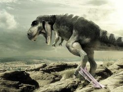 DINOSAUR STUCK IN GUM Meme Template