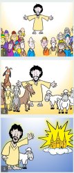 Matthew 25 Sheep Goats Meme Template