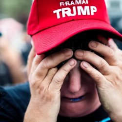 crying maga Meme Template