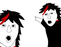 Claire soyjacks pointing Meme Template