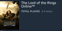 The Lord of The Rings Online total played 4.4 hours Meme Template