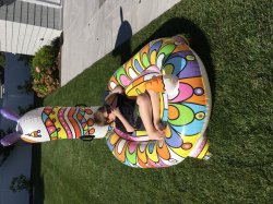kid in inflatable llama Meme Template