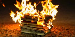 Book burning Meme Template