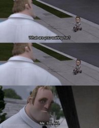 Incredibles me too kid blank Meme Template