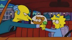 Mr Burns taking candy from a baby Meme Template