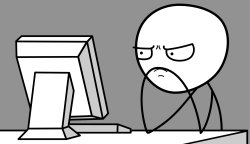 guy staring at computer Meme Template