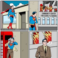 Superman saves Meme Template