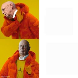 Klaus Schwab before and after Meme Template