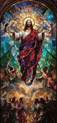 Stained Glass Jesus image Meme Template