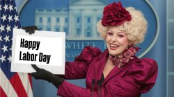 Karoline Leavitt Effie Trinket Hunger Games Trump Meme Template