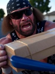 Macho Man Mailing Package Meme Template