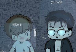 Denjii and jade shared announcement template Meme Template