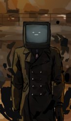 Tv man with -_- face meme Meme Template