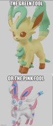 The green tool or the pink fool Meme Template