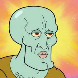 Handsome Squidward Meme Template