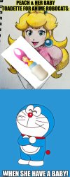 Doraemon Reacts To Peach & Her Baby Toadette! Meme Meme Template