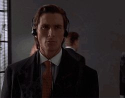 Christian Bale walking gif Meme Template