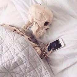 SKELETON WAITING CALL Meme Template
