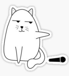 Cat mic drop Meme Template