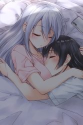 Cuddling in bed Meme Template