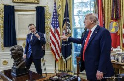 Trump shows a finger Meme Template