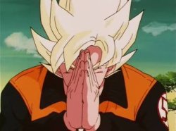 Goku praying Meme Template