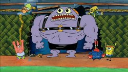 spongebob huge guy wrestler Meme Template