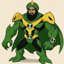 Bana hazreti alinin ben 10 daki ateş topunun birleşik halini yap Meme Template