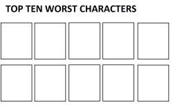 top ten worst characters Meme Template