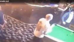 billard cue bar fight Meme Template