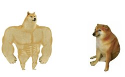 chad doge sad doge Meme Template