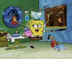 SpongeBob Multitasking Meme Template