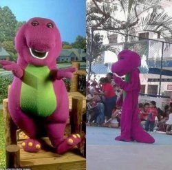 Barney Weight Loss Meme Template