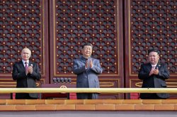 Putin, Xi, Kim clapping Meme Template