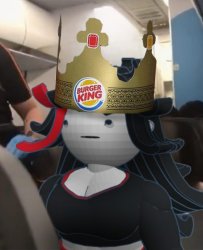Claire Burger King Crown Airplane Meme Template