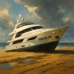 a $4million dollar yacht with the name FENBLIK written on the si Meme Template