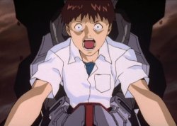 Shinji Ikari screaming in Eva Unit 01 Meme Template