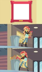 Sunset Shimmer Throws a Picture of What Away? Meme Template