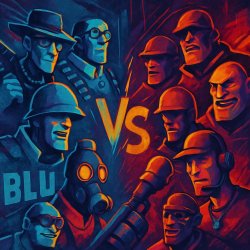 tf2 charakters blue vs red Meme Template